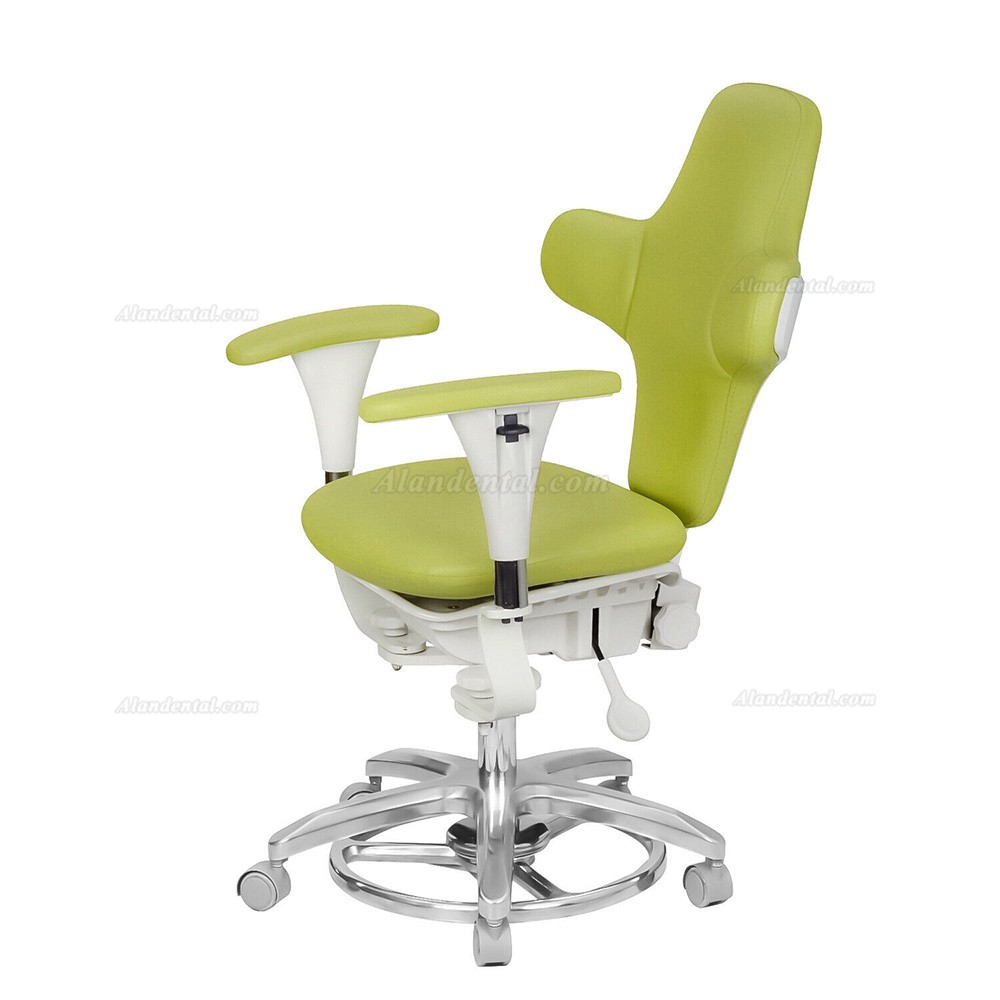 QIYUAN QY-MDS-E3 Dental Microscope Operator Stool Ergonomic Dentist Stool PU Leather Dynamic Seat